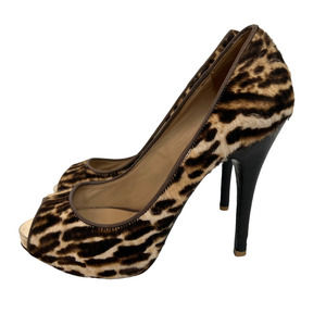 Valentino Leopard Print Calf Hair Stiletto Heels Size EU 36.5 (US 6.5)